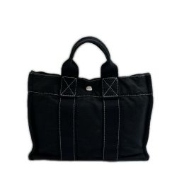 ◆◆ HERMES エルメス トートバッグ フールトゥ キャンバス PM ハンドバッグ ミニ レディース ブラック Cランク