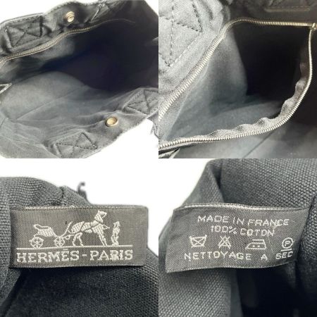  HERMES エルメス トートバッグ フールトゥ キャンバス PM ハンドバッグ ミニ レディース ブラック