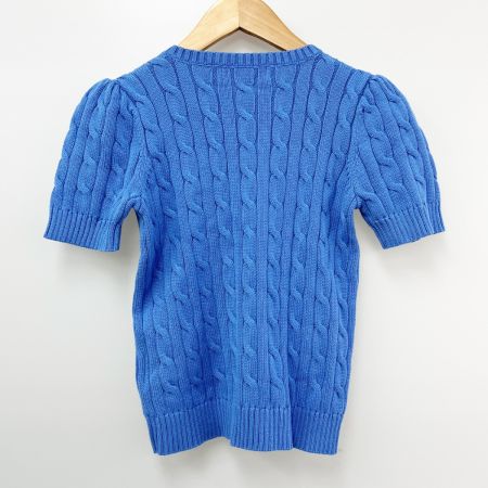  RALPH LAUREN ラルフローレン ニット半袖Tシャツ XSサイズ レディース ブルー