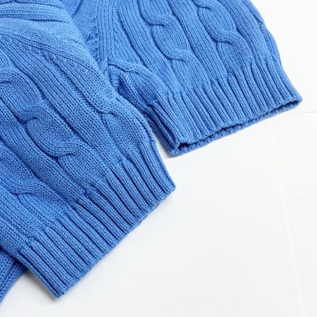  RALPH LAUREN ラルフローレン ニット半袖Tシャツ XSサイズ レディース ブルー