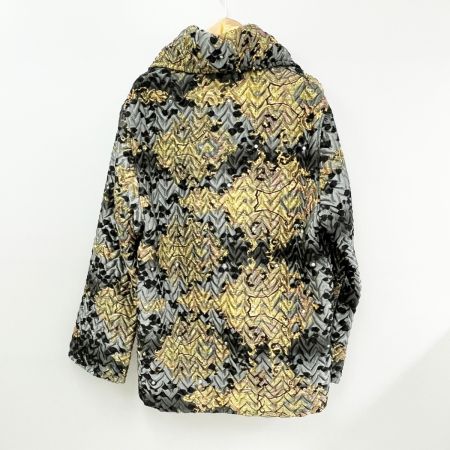  ITALIYA イタリヤ 伊太利屋 キルティング風 ジャケット SIZE Free レディース アウター グレー×イエロー