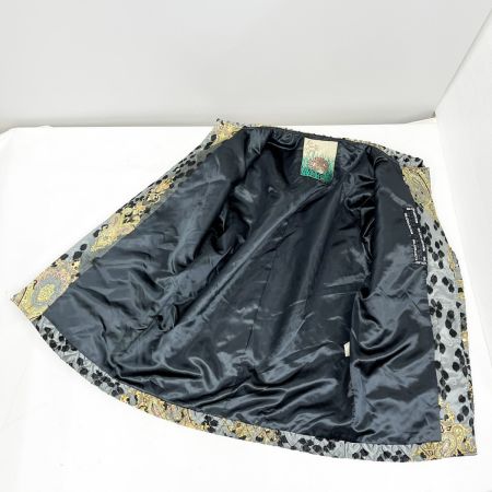  ITALIYA イタリヤ 伊太利屋 キルティング風 ジャケット SIZE Free レディース アウター グレー×イエロー