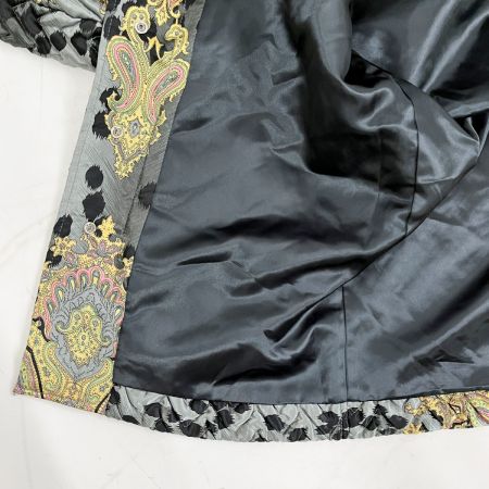  ITALIYA イタリヤ 伊太利屋 キルティング風 ジャケット SIZE Free レディース アウター グレー×イエロー