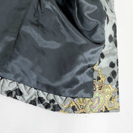  ITALIYA イタリヤ 伊太利屋 キルティング風 ジャケット SIZE Free レディース アウター グレー×イエロー