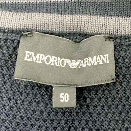  EMPORIO ARMANI エンポリオアルマーニ ジップカーディガン 50 メンズ ネイビー