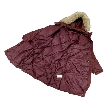  LAUREN RALPH LAUREN ダウンコート ロングコート Mサイズ ひし形 ベルト無し アウター ワインレッド