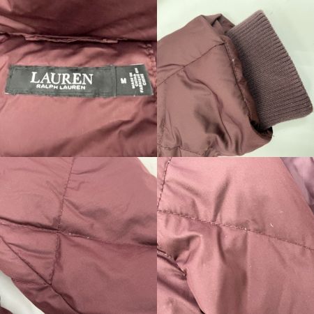  LAUREN RALPH LAUREN ダウンコート ロングコート Mサイズ ひし形 ベルト無し アウター ワインレッド