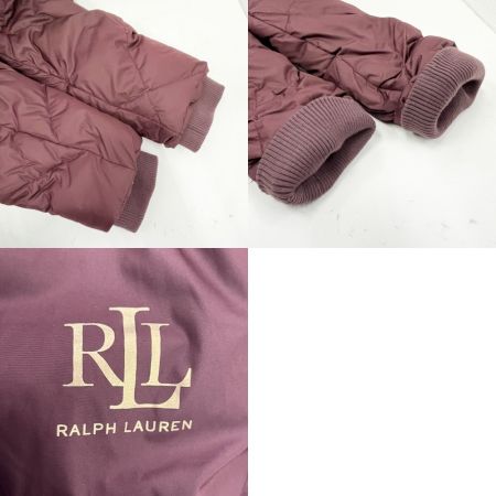  LAUREN RALPH LAUREN ダウンコート ロングコート Mサイズ ひし形 ベルト無し アウター ワインレッド