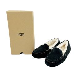◆◆ UGG アグ モカシン 24cm 箱付 靴 レディース スレうす汚れあり 1106878 ブラック Aランク