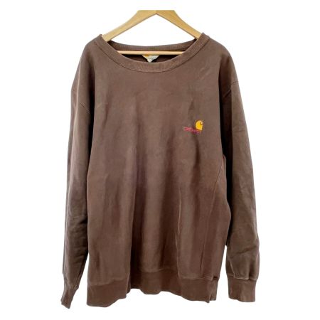  Carhartt カーハート スウェット トレーナー メンズ 襟ヨレ・袖口難有 ブラウン