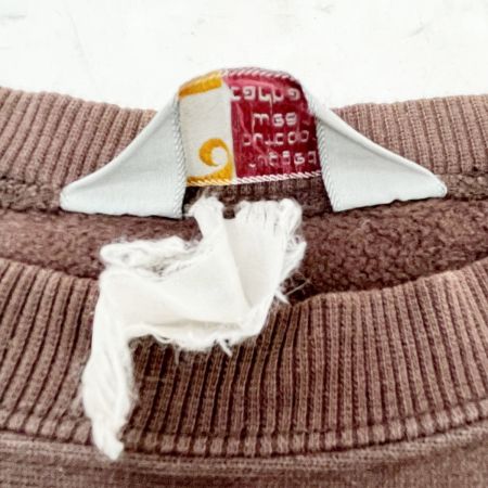  Carhartt カーハート スウェット トレーナー メンズ 襟ヨレ・袖口難有 ブラウン