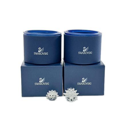  SWAROVSKI スワロフスキー ハリネズミ 親子 2個セット 箱付 インテリア 小物 置物