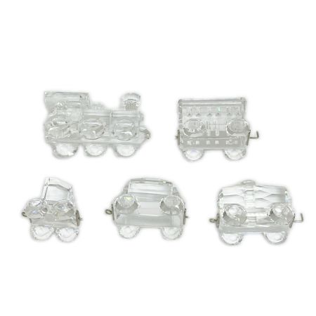  SWAROVSKI スワロフスキー 列車 5個セット ミニトレイン レールセット インテリア小物 アンティーク