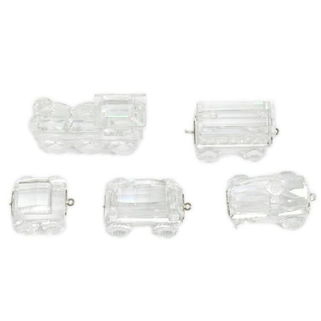  SWAROVSKI スワロフスキー 列車 5個セット ミニトレイン レールセット インテリア小物 アンティーク