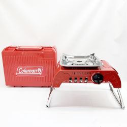 ◆◆ Coleman コールマン SINGLE GAS STOVE シングルガスストーブ 120A ケース付 アウトドア Aランク
