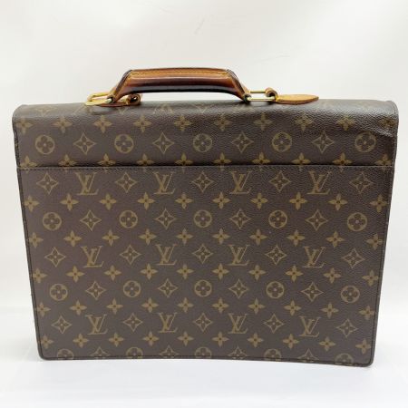  LOUIS VUITTON ルイヴィトン 【ジャンク】 ビジネスバッグ モノグラム セルヴィエット・コンセイエ M53331 ブラウン