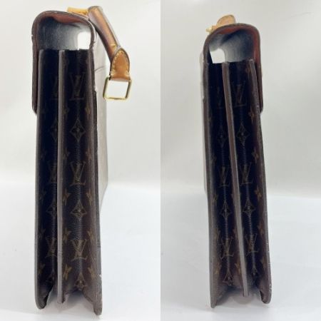  LOUIS VUITTON ルイヴィトン 【ジャンク】 ビジネスバッグ モノグラム セルヴィエット・コンセイエ M53331 ブラウン