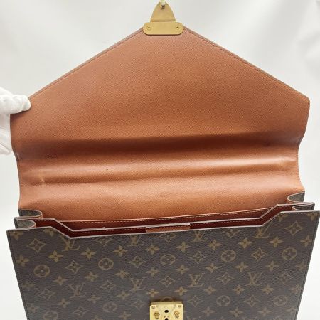  LOUIS VUITTON ルイヴィトン 【ジャンク】 ビジネスバッグ モノグラム セルヴィエット・コンセイエ M53331 ブラウン