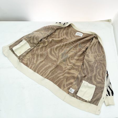  WACKO MARIA ワコマリア カーディガン 虎柄 タイガー 刺繍 Lサイズ メンズ  グレー