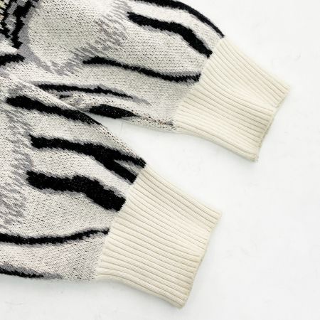  WACKO MARIA ワコマリア カーディガン 虎柄 タイガー 刺繍 Lサイズ メンズ  グレー