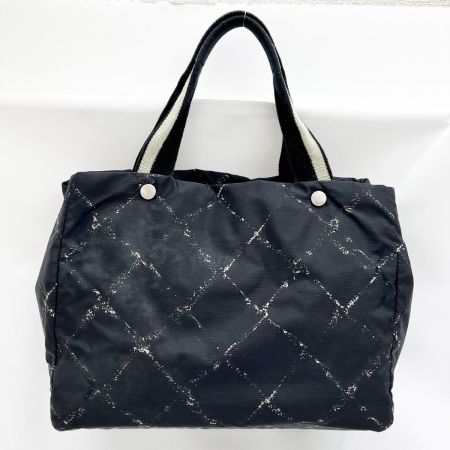  CHANEL シャネル ハンドバッグ トートバッグ トラベルライン ヨゴレ・変色有 レディース ブラック