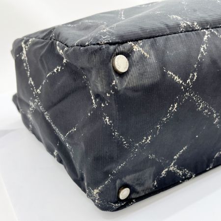  CHANEL シャネル ハンドバッグ トートバッグ トラベルライン ヨゴレ・変色有 レディース ブラック