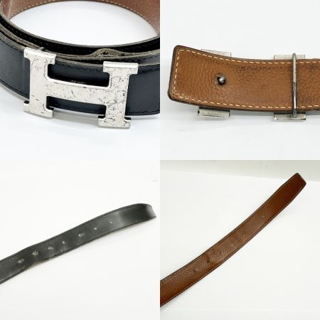  HERMES エルメス ベルト Ｈバックル ラッキーメタル キズ・ホツレ有