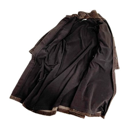  ARMANIJEANS アルマーニジーンズ ロングコート サイズ38 斜めストライプ模様 裏毛羽立ち有 ベルト付  ブラウン