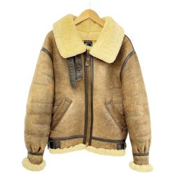 ◆◆ AVIREX アビレックス ジャケット ムートンフライト B-3 サイズ38 アウター 首変色/スレ有 ブラウン Bランク