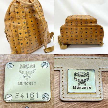  MCM エムシーエム リュック バッグ 角スレ多有 レディース E4161 ブラウン