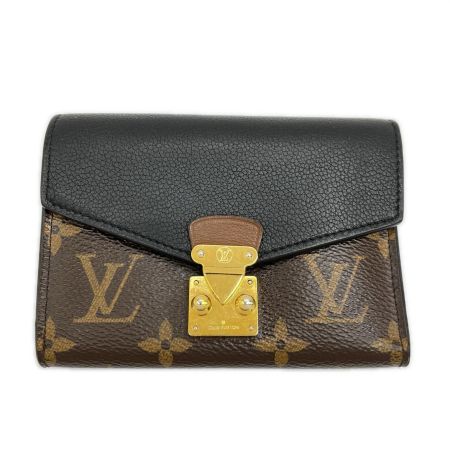  LOUIS VUITTON ルイヴィトン ポルトフィユパラスコンパクト モノグラム 3つ折り財布 M67479 ブラック×ブラウン