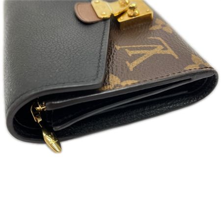 LOUIS VUITTON ルイヴィトン ポルトフィユパラスコンパクト モノグラム 3つ折り財布 M67479 ブラック×ブラウン