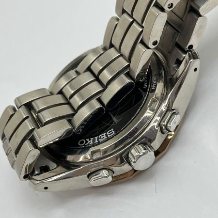  SEIKO セイコー 腕時計 電波ソーラー ステンレススチール 8B53-0AA1 シルバーブラウン系