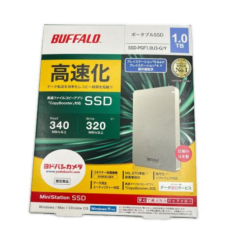  BUFFALO バッファロー 外付けSSD ポータブル ヨドバシカメラ限定モデル 1.0TB SSD-PGF1.0U3-B/Y