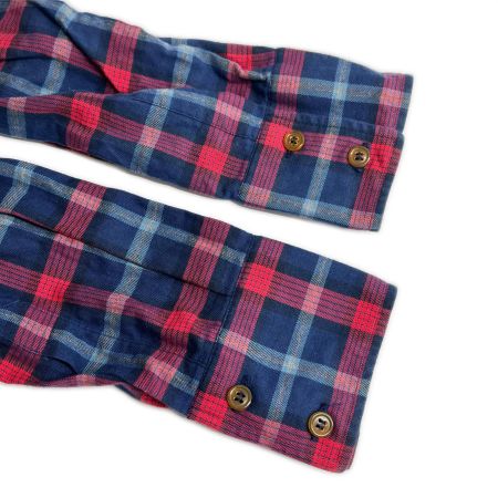  Vivienne Westwood ヴィヴィアン・ウエストウッド 長袖シャツ ネルシャツ チェック レッド ネイビー サイズ44 レッド