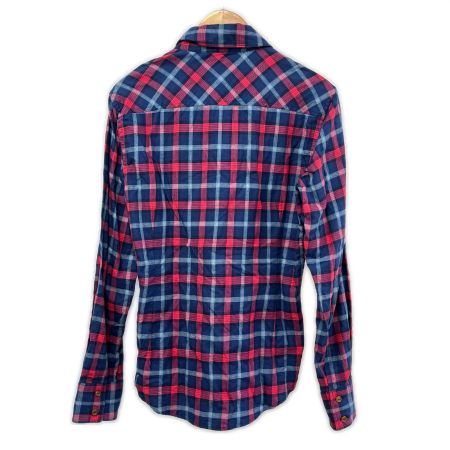  Vivienne Westwood ヴィヴィアン・ウエストウッド 長袖シャツ ネルシャツ チェック レッド ネイビー サイズ44 レッド