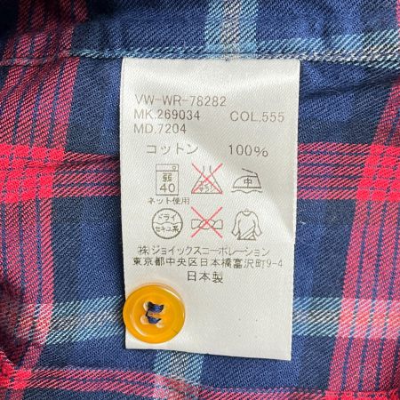  Vivienne Westwood ヴィヴィアン・ウエストウッド 長袖シャツ ネルシャツ チェック レッド ネイビー サイズ44 レッド