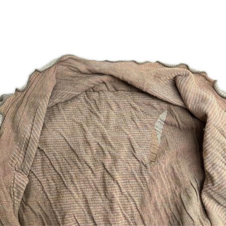  JURGEN LEHL ヨーガンレール カーディガン Mサイズ レディース グレー×ピンク