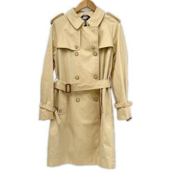 ◆◆ MACKINTOSH ロングコート Mサイズ 裏地白黒チェック クリーム ベージュ ホワイト系 クリーム Bランク