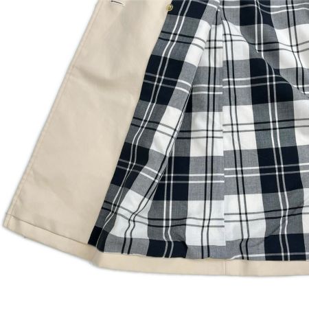  MACKINTOSH ロングコート Mサイズ 裏地白黒チェック クリーム ベージュ ホワイト系 クリーム