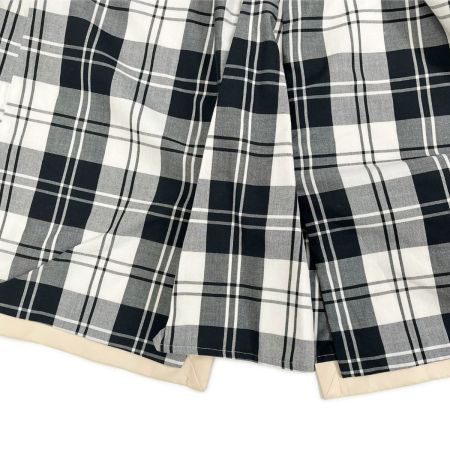 MACKINTOSH ロングコート Mサイズ 裏地白黒チェック クリーム ベージュ ホワイト系 クリーム