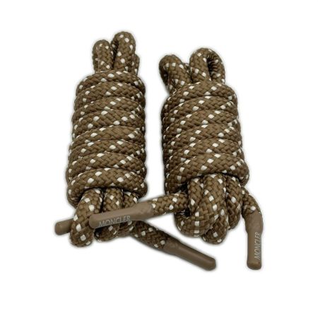  MONCLER モンクレール シューレース 靴紐 ドット柄 2本セット ブラウン
