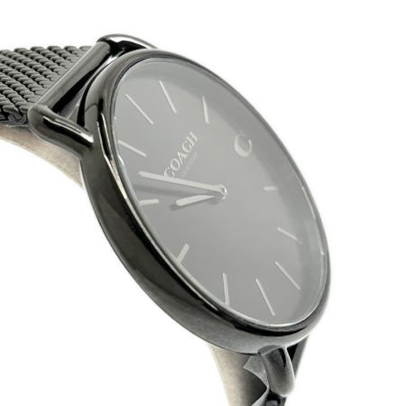  COACH コーチ 腕時計 クォーツ ステンレススチール ブラック チャールズ 箱・取説付