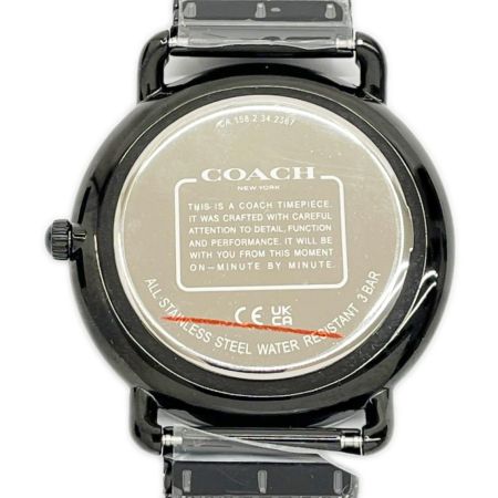  COACH コーチ 腕時計 クォーツ ステンレススチール ブラック チャールズ 箱・取説付