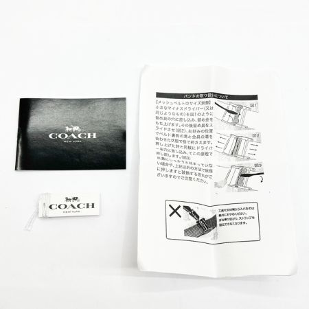  COACH コーチ 腕時計 クォーツ ステンレススチール ブラック チャールズ 箱・取説付