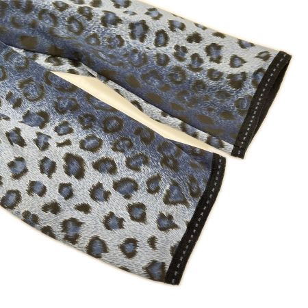  ITALIYA イタリヤ 伊太利屋 ジップカーディガン 11号 豹柄 ヒョウ レディース ミセス ネイビー