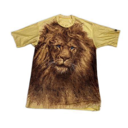  ITALIYA イタリヤ 伊太利屋 カットソー SIZE Free ライオンフェイス レディース ミセス イエロー