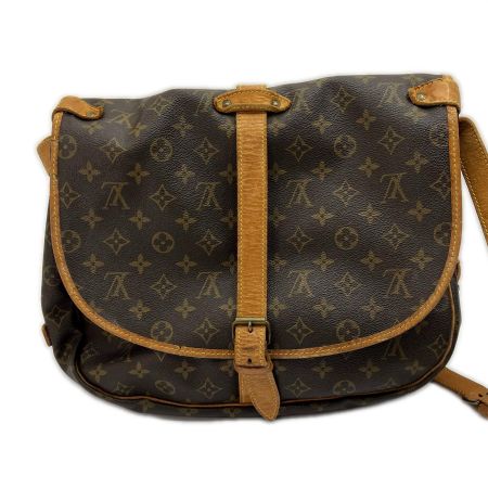  LOUIS VUITTON ルイヴィトン ショルダーバッグ ソミュール35 モノグラム M42254 ブラウン系