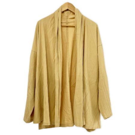  JURGEN LEHL ヨーガンレール カーディガン プリーツ Mサイズ レディース ミセス ベージュ ブラウン