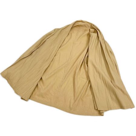  JURGEN LEHL ヨーガンレール カーディガン プリーツ Mサイズ レディース ミセス ベージュ ブラウン